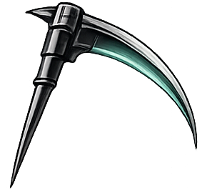 PhishReaper Logo — AI-powered phishing detection and brand protection platform. Stylized digital scythe representing the PhishReaper, the hunter of hunters.